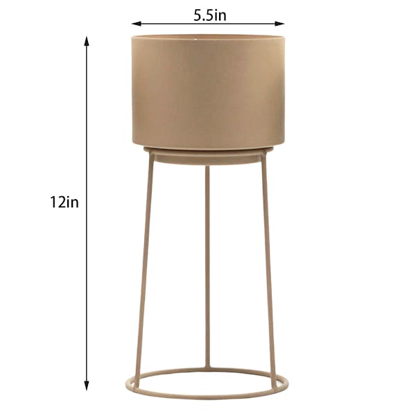 Taupe Planter Stand, Small