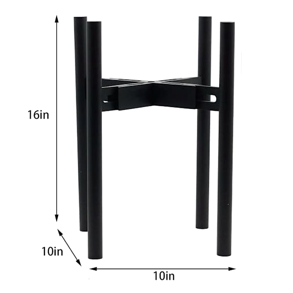 Adjustable Black Plant Stand, 16"