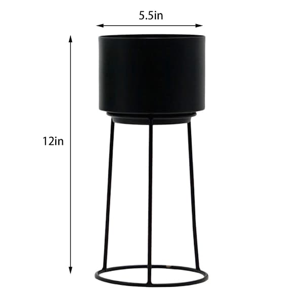 Black Metal Planter, Small