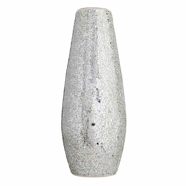 Crushed Mirror Glass Vase, 17.5"