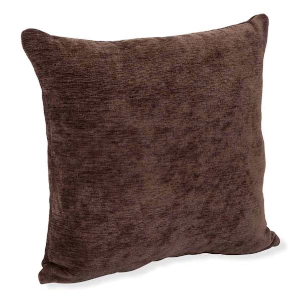 Reese Chocolate Chenille Throw Pillow, 18"