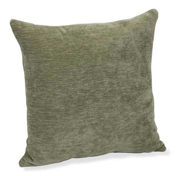 Reese Green Chenille Throw Pillow, 18"