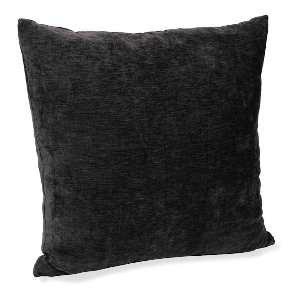 Reese Black Chenille Throw Pillow, 24"