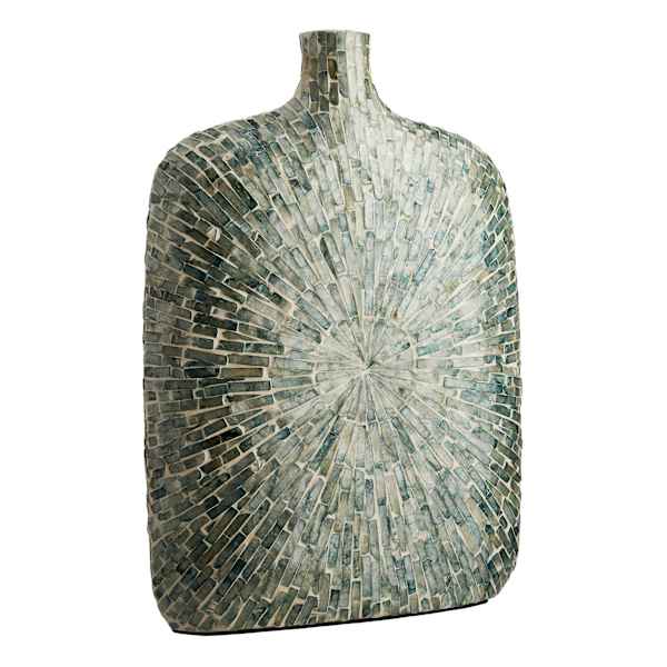 Ty Pennington Blue Capiz Mosaic Bottle Vase, 20"