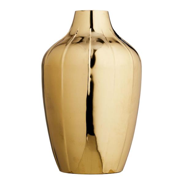 Providence Gold Metal Decorative Vase, 16"