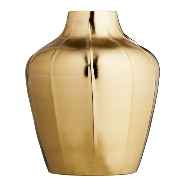 Providence Gold Metal Vase, 12"