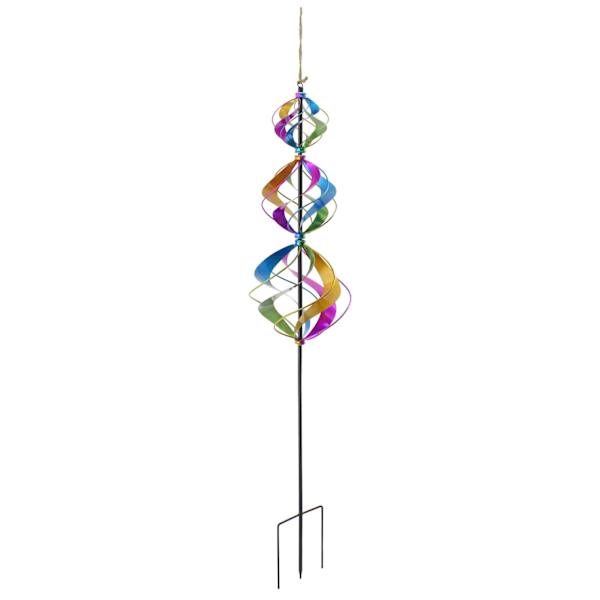 Multicolor Metal Wind Spinner, 48"
