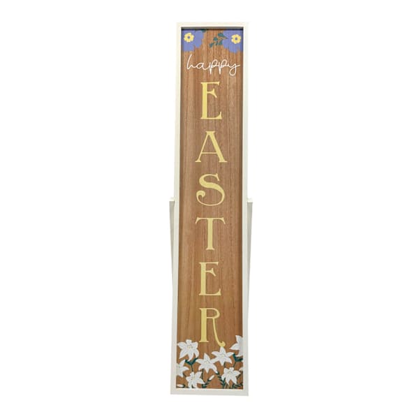 Reversible Happy Easter Welcome Porch Leaner, 48"