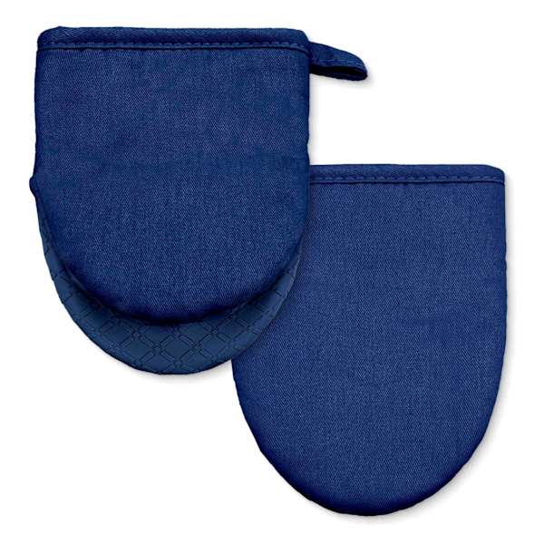 Set of 2 Blue Silicone Mini Mitts