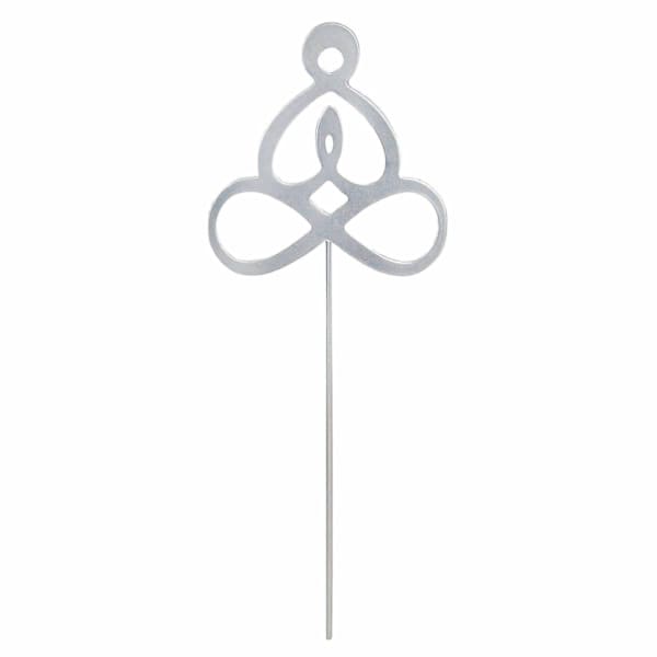 Found & Fable Silver Metal Meditation Yard Pick, 12"