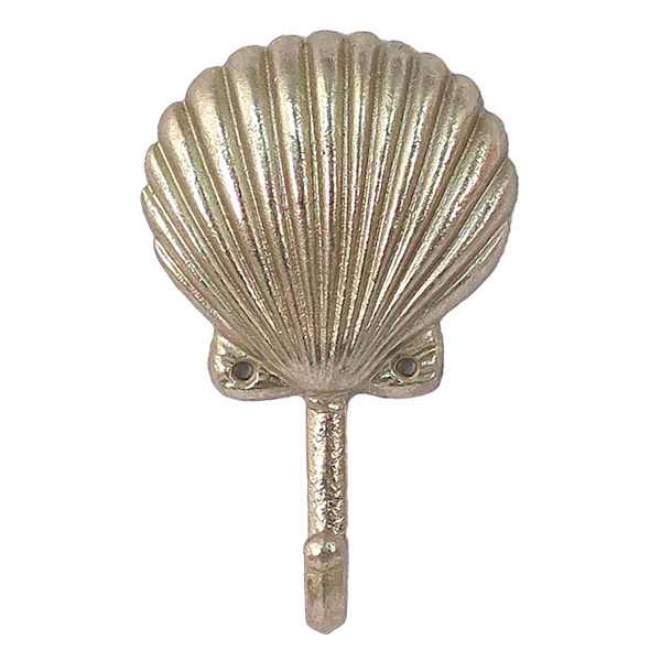 Honeyloom Blue Shell Gold Metal Wall Hook