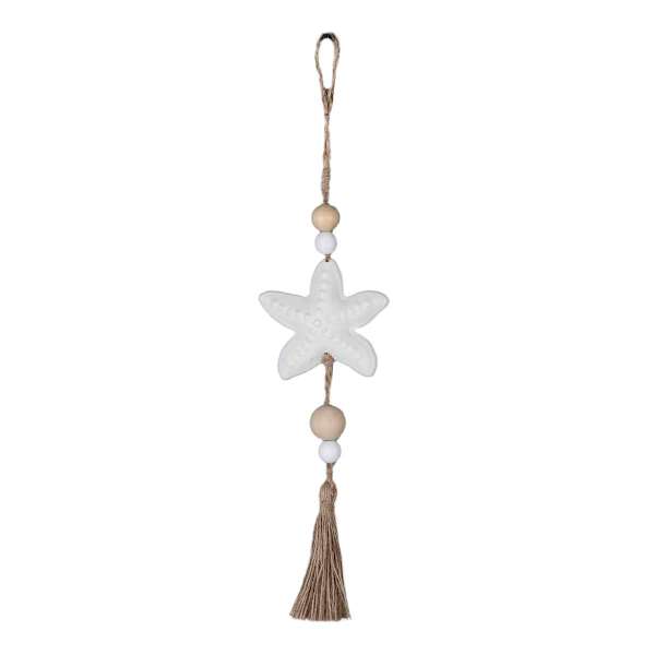 Honeybloom Blue Metal & Jute Starfish Wall Decor