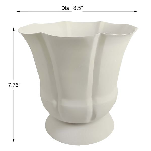 Providence Alice White Outdoor Planter, 8"