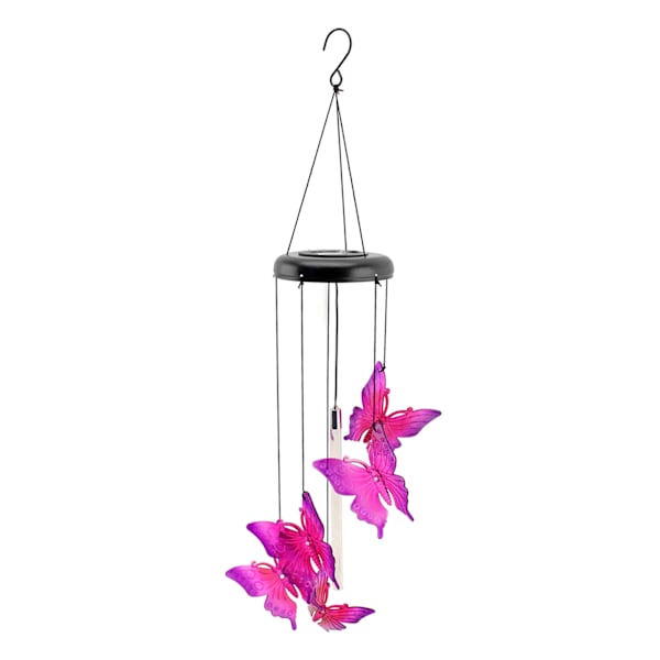 Solar Butterfly Wind Chime, 26"