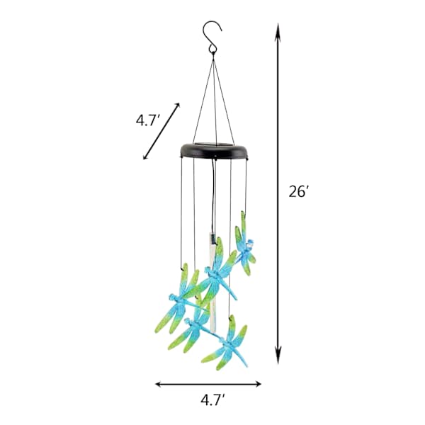 Solar Butterfly Wind Chime, 26"