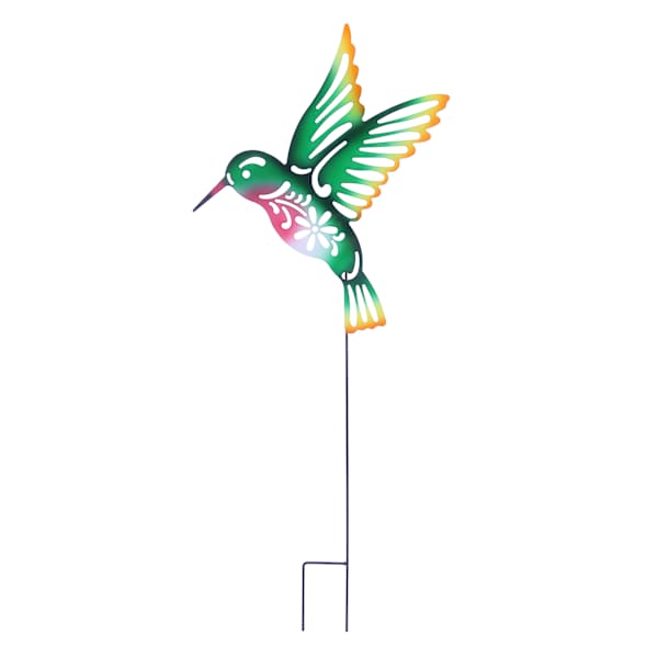 Hummingbird Metal Yard Stake, 32"