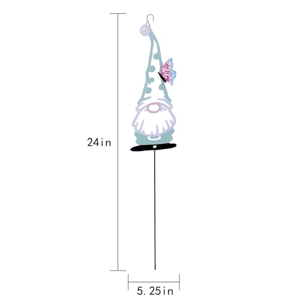 Sunny Club Green Gnome Metal Yard Stake, 24"