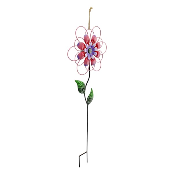 32in Flower Yard Stake- Pink