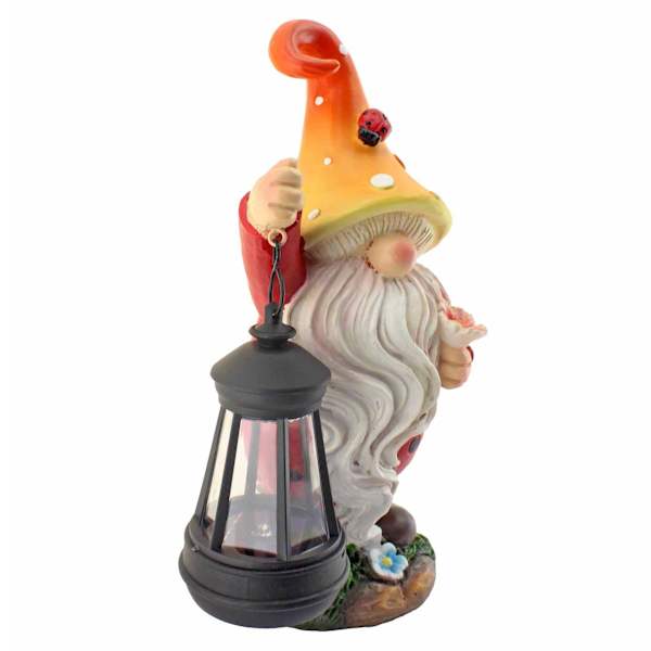 Gnome with Solar Lantern, 9.7"