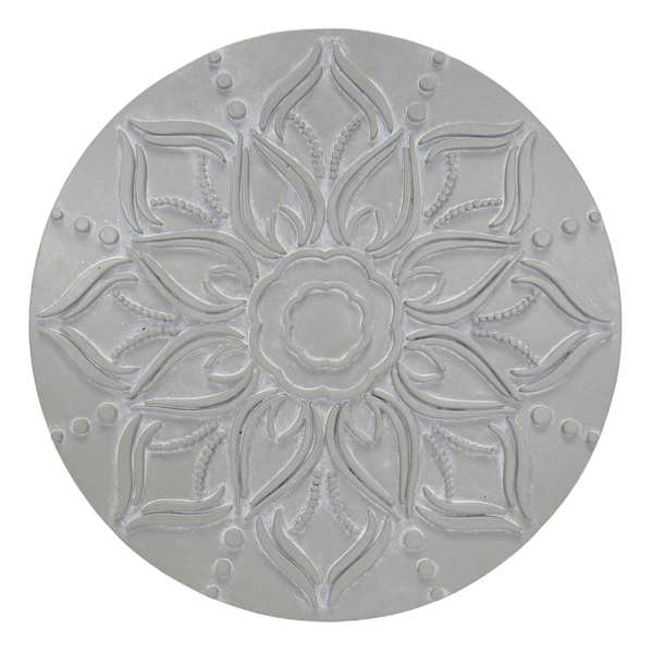 Found & Fable Carved Flower Stepping Stone, 10"