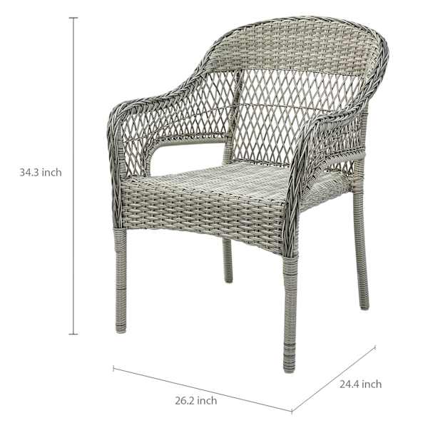 Providence Fairview Wicker Patio Armchair, Dove