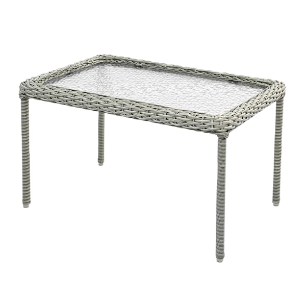 Providence Fairview Wicker Patio Coffee Table, Dove