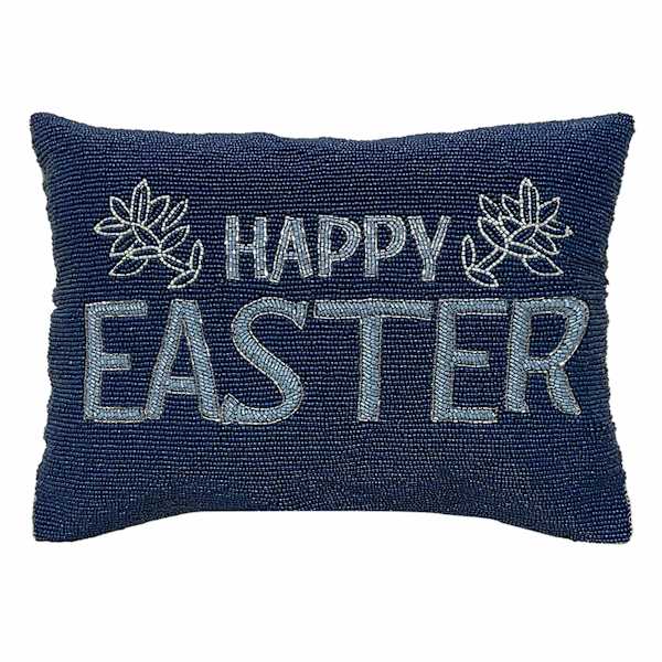 Providence Happy Easter Beaded Throw Pillow, 12x16