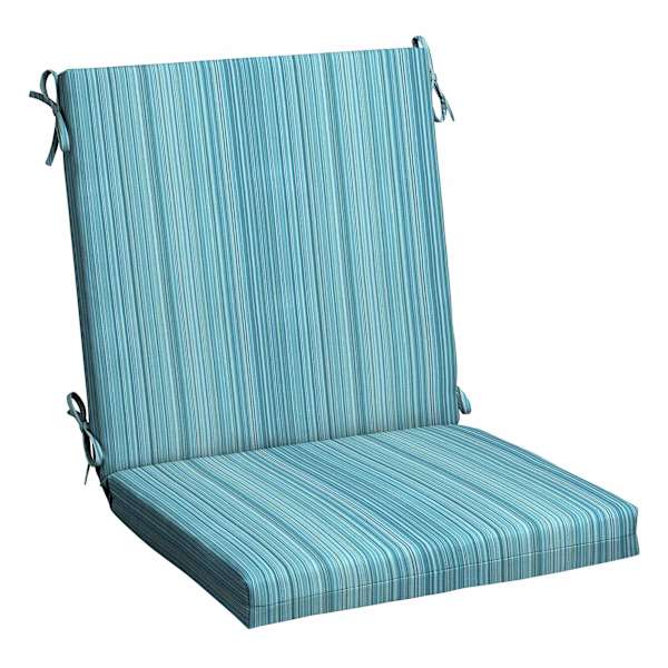 Sea Breeze Blue Premium Woven Outdoor Hinged Cushion