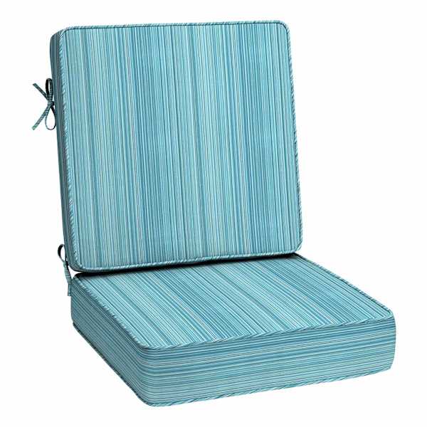 2-Piece Sea Breeze Premium Woven Deep Seat Cushion