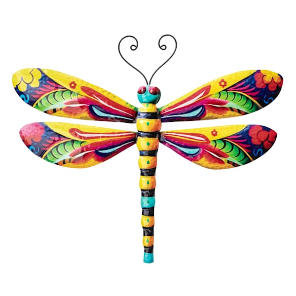 Talavera Metal Dragonfly Outdoor Wall Decor, 17"