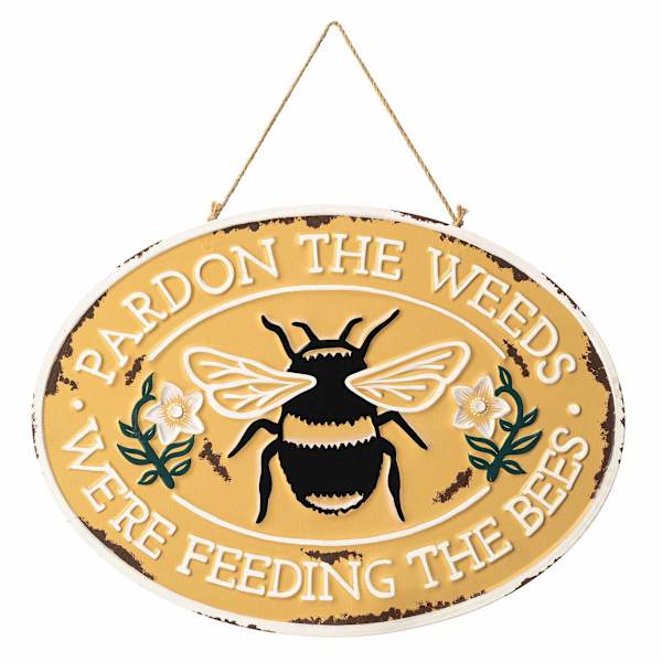 Honeybloom Metal Bee & Flower Outdoor Wall Decor, 16"