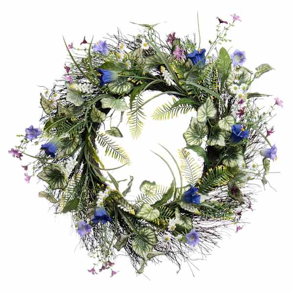 Wild Daisy & Bell Flower Wreath, 24"