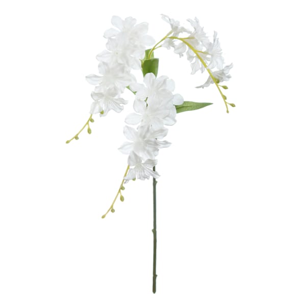 White Blossom Pick, 16"