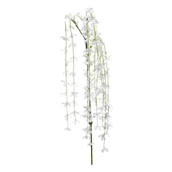 White Hanging Forsythia Spray, 49"