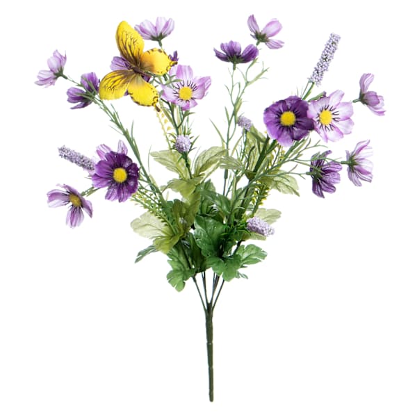 Purple Cosmos, Heather & Butterfly Bush, 20"