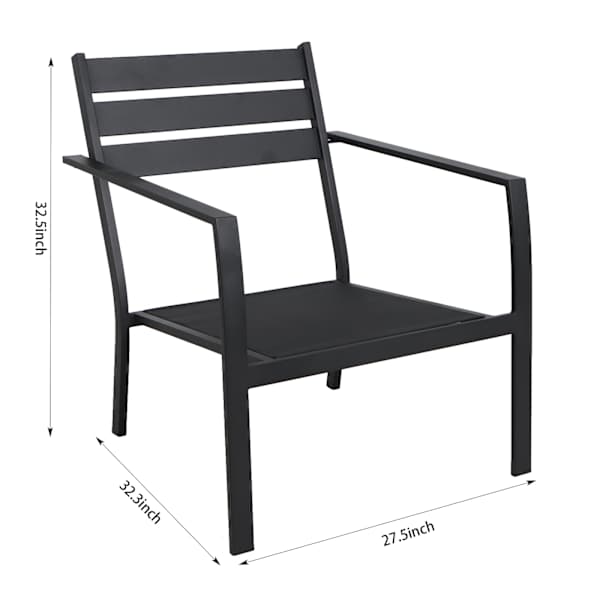 Crosby St. Grammercy Club Chair, Black
