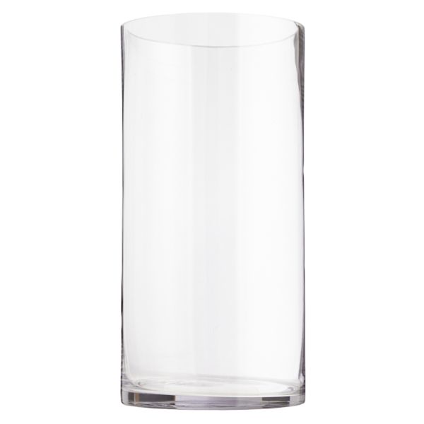 Clear Glass Cylinder Vase, 16"