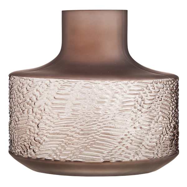 Found & Fable Brown Textured Glass Vase, 8"