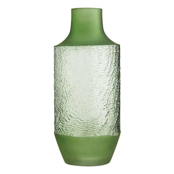 Found & Fable Green Textured Glass Vase, 13"