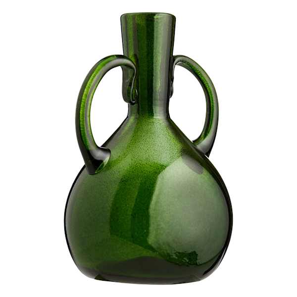 Found & Fable Green Glass Vase, 12"