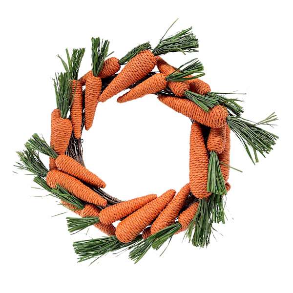 Homespun Easter Carrots Wreath, 18"
