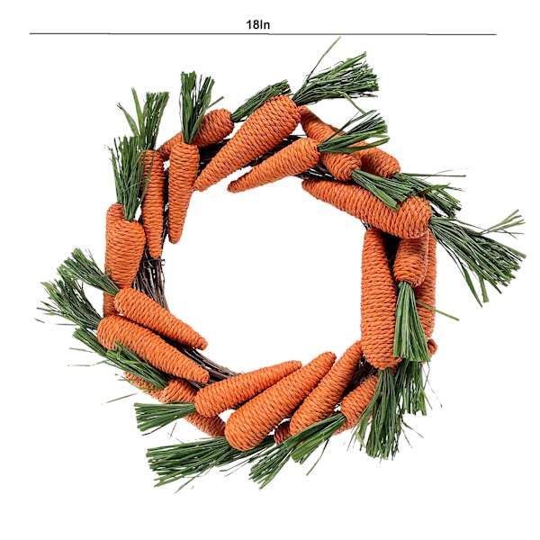 Homespun Easter Carrots Wreath, 18"