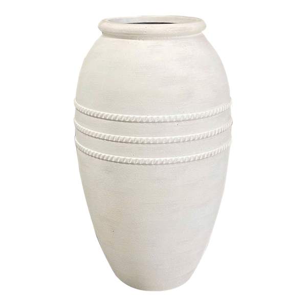 White Tarlton Jar Outdoor Planter, 27"