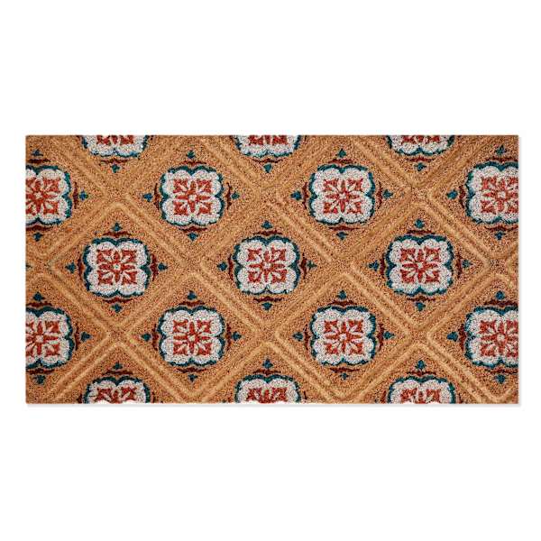 Embossed Tiles Coir Mat, 18x30