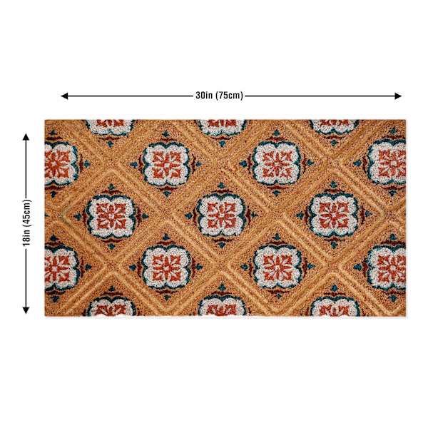 Embossed Tiles Coir Mat, 18x30