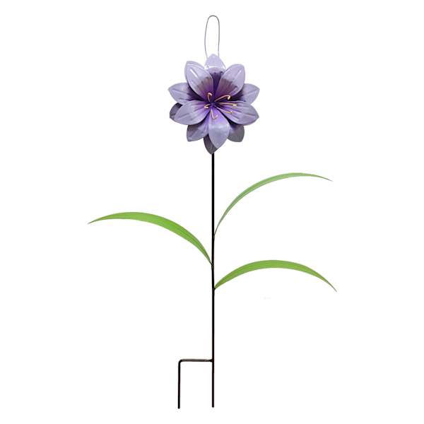 Purple Flower Yard Stake, 22"