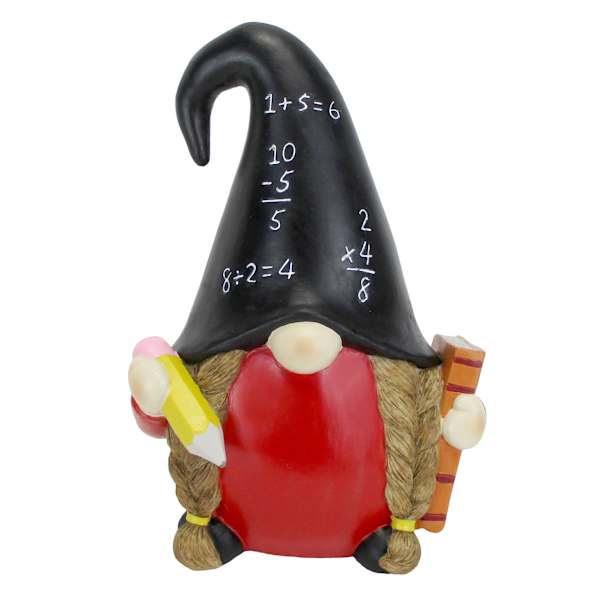 Teacher Gnome Outdoor Garden Statue, 8"