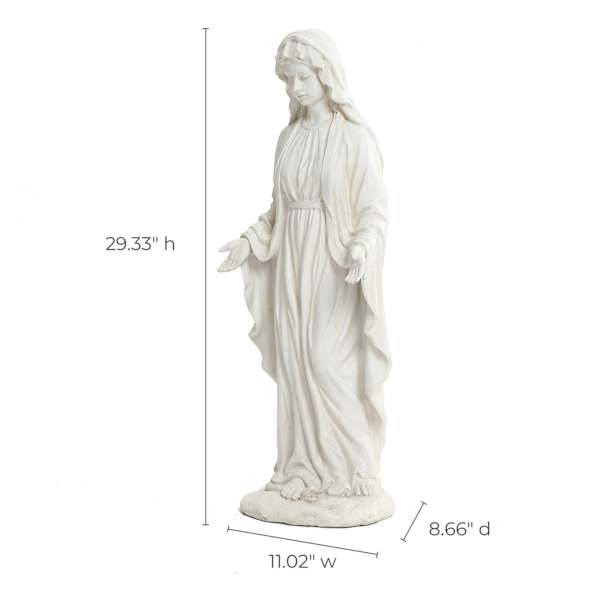 Virgin Mary Outdoor Garden Statue, 29.9"