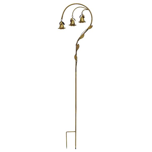 Honeybloom Metal Flower Bell Yard Stake, 45"