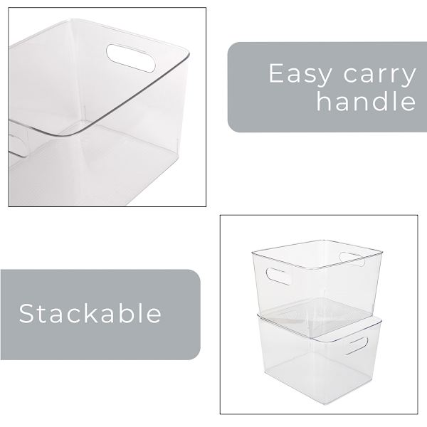 Clear Fridge Freezer Storage Bin, Large